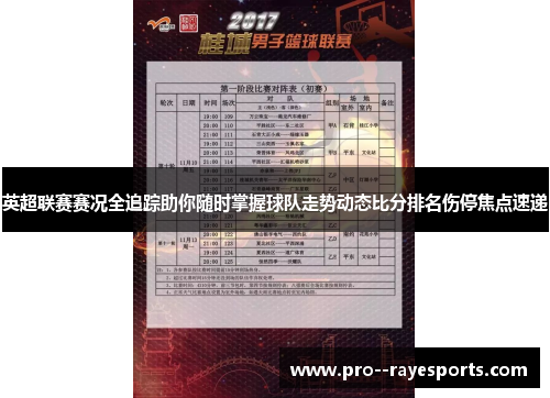 英超联赛赛况全追踪助你随时掌握球队走势动态比分排名伤停焦点速递